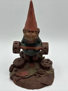 Vintage 1985 Tom Clark Gnome Bubba Weight Lifting Tinker Toys 8” Figurine - Picture 1 of 9