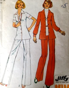 Vintage UC Simplicity 6790 EASY Schnittmuster Retro Hosenanzug Jacke Shirt Hose 16 38" - Bild 1 von 4