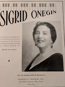 Sigrid Onegin 1936 Booking Ad Musical Performer Concert Opera Singer - Picture 1 of 2