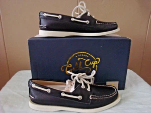 Womens SPERRY TOP SIDER GOLD CUP A/O Black Supersoft Leather Size 51/2 NIB!!! - Picture 1 of 9