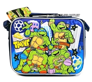 Teenage Mutant Ninja Turtles Lunch Box Blue Insulated School Bag TMNT New Gift - Picture 1 of 7
