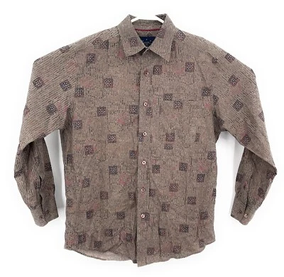 Indigo Palm Denim By Tommy Bahama  Men’s Casual Shirt M Brown - Image 1 of 4