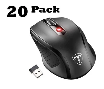 20-PACK - VicTsing Wireless Gaming Mouse Ergonomic 5 Adjustable DPI  6 Buttons - Image 1 of 4