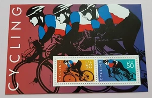 USA 1996 Sports Cycling Racing Bikes Mini Sheet Stamps Mint NH - Picture 1 of 2