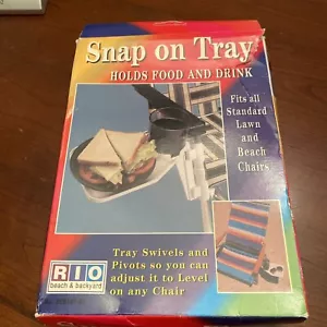 Rio Beach Snap On Tray Food Drink Swivels Pivots Fits All Standard Chairs New - Picture 1 of 4