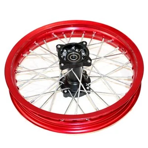RED 90/100 - 14 14 Inch Alloy Rear Back Wheel Rim PIT Trail Bigfoot Dirt Bike - Picture 1 of 4
