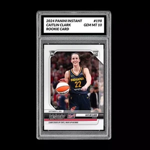 Graded 10 CAITLIN CLARK #198 ROOKIE RC Card 2024 Panini Instant Indiana Fever - Picture 1 of 4