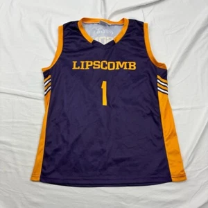 Youth XL Synergy Imports Basketball Jersey Lipscomb Univer. Bisons Purple Yellow - Picture 1 of 7