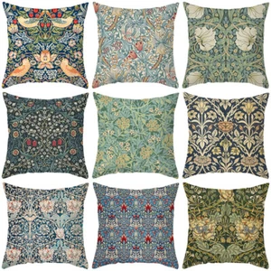 Vintage Pillow Covers Classical Art Flowers Bird Family Home Sofa Cushion Covers - Picture 1 of 12