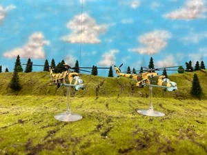 Team Yankee Soviet Mi-24 Hind Helicopter lot x2 Flames of War lot Painted - Picture 1 of 4