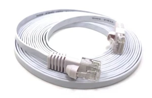 Micro Connectors 14ft Cat6 UTP RJ45 Flat Patch Cable (White) E08-014FL-W - Picture 1 of 4