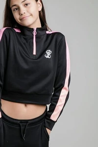 Illusive London Girls Sunset Fade Track Top - Black / Pink 13-14 Years - Picture 1 of 6
