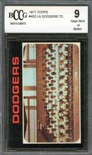 Los Angeles Dodgers Tc Team Card 1971 Topps #402 BGS BCCG 9