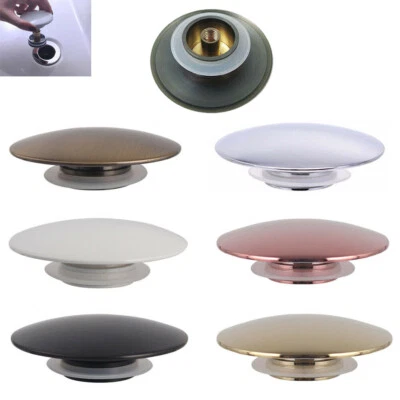 Brass Sink Basin Waste Plug Top Cap Fitting Pop Up Click Clack Push Button 66mm