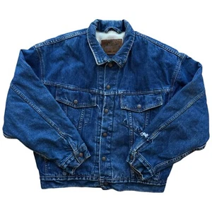 Vintage Levis Hudson Bay Jacke Herren S Denim Jeans 90er USA Decke Trucker - Bild 1 von 13