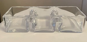 Snackschale, Glasschale mit 3 Unterteilungen, neuwertig - Bild 1 von 4