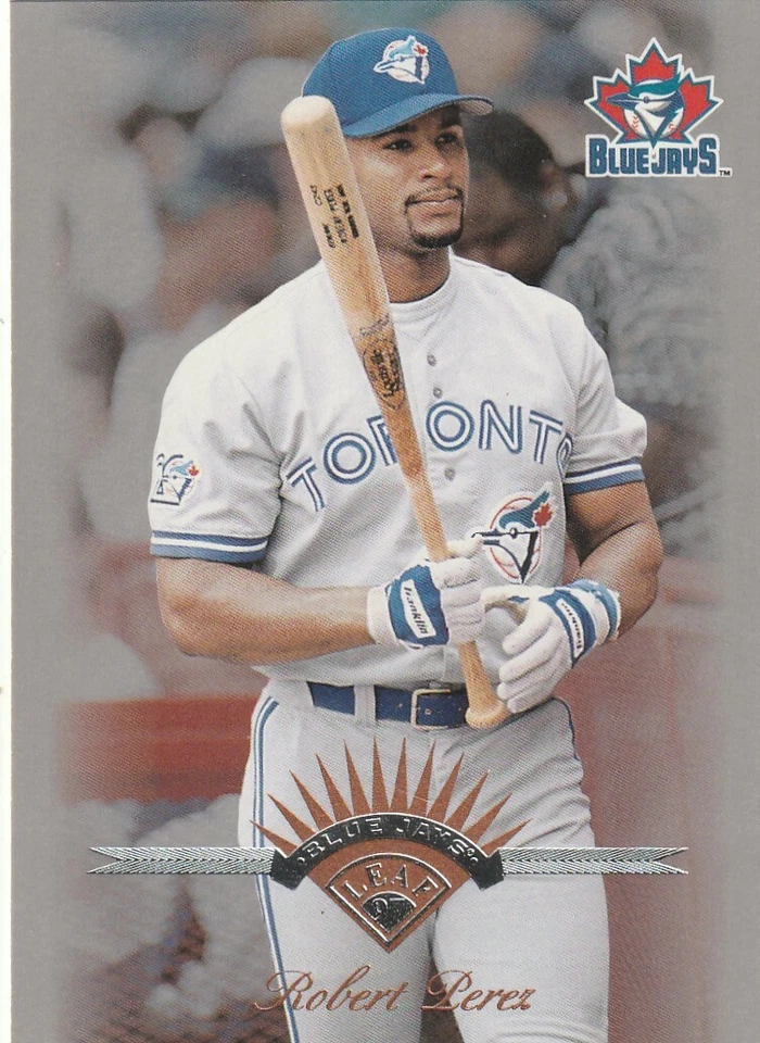 FREE SHIPPING-MINT-1997 Leaf Robert Perez #158 PLUS BLUE JAYS BONUS CARDS - Image 1 of 1