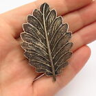 925 Sterling Silver Vintage Filigree Leaf Design Pin Brooch