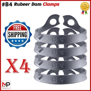 4PCS Dental Rubber Dam Clamps – Brinker B4 Anterior Endodontic Surgical Set - Picture 1 of 3