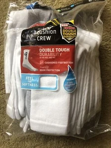 Men’s Pack Of 9 Hanes Crew Socks Size 6-12 - Picture 1 of 4