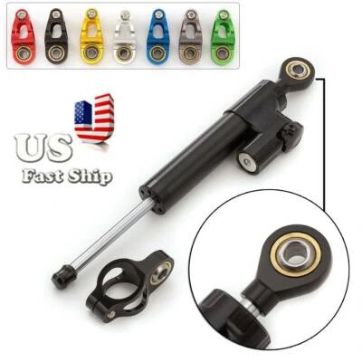 CNC Universal Steering Damper Motorcycle Stabilizer Linear Reversed Safe Control - Image 1 of 4