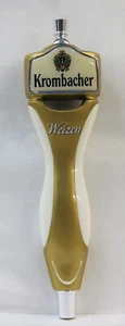 Krombacher Weizen Bier Zapfhahn Griff Farben: Gold & Weiß 11" hoch Neu im Karton - Bild 1 von 12