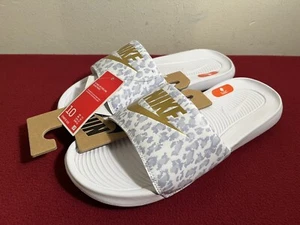 Nike Victori One Slides Sandals White Gold Grey CN9676-103 Womens Size 10 NEW - Picture 1 of 6
