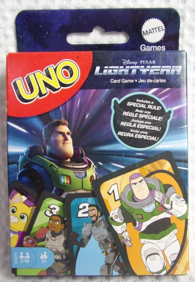 Mattel Games UNO Disney and Pixar Lightyear Card Game 2-10 Players HJC24