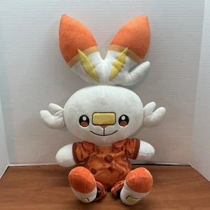Build A Bear Pokémon Scorbunny Plüschtier mit PJs BAB Orange Weiß Rabbit Bunny - Bild 1 von 8