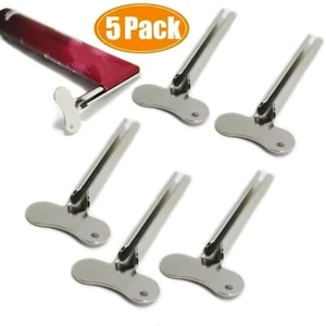 5x Stainless Steel Tube Toothpaste Squeezer Key Wringer Easy Squeeze Tools a - Picture 1 of 12