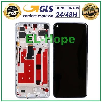DISPLAY FRAME TOUCH SCREEN PER HUAWEI NOVA 7 SE CDY-AN00 SCHERMO VETRO SILVER - Immagine 1 di 3