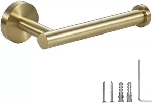 Brushed Brass Toilet Roll Holder Wall Mounted SUS 304 Stainless Steel. - Picture 1 of 8