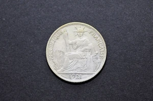 French Indochina 1921A 20 Cents Silver Coin ( Wt : 5.36 g ) C780 - Picture 1 of 9