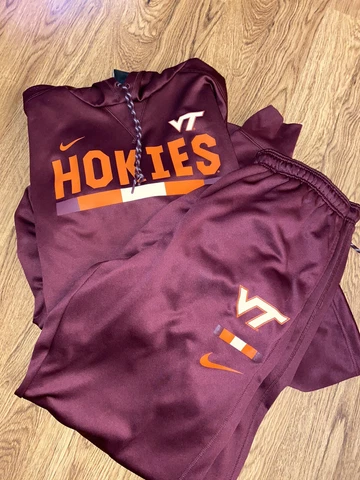Nike Dri Fit Virginia Tech Hokies Football Sweatsuit 4XLT hoodie 2XLT pants Cover