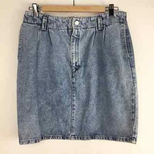 Vintage Calvin Klein Blue Denim Mini Jean Skirt - Picture 1 of 9
