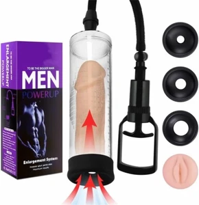 Vacuum Penis Pump for Male ED Enhancement Erectile Enlargement Penis Enlarger BG - Picture 1 of 9