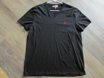 Camisa Burberry Negra Roja Monograma Cuello en V Manga Corta Informal XXL-ver descripción Foto 1 de 4