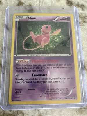 Pokémon TCG Fates Collide Mew 29/124 Reverse Holo Rare NM Condition - Image 1 of 2