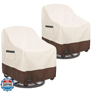 UNARK Outdoor Swivel Chair Covers Waterproof 2 Pack, Outdoor Chair Covers Pat - Picture 1 of 5