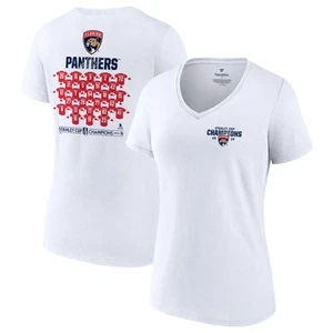 Women's Fanatics  White Florida Panthers 2024 Stanley Cup Champions Plus Size - Picture 1 of 3