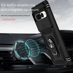 Protective Sliding Phone Shell for Pixel 10 with Integrated Ring Holder - Picture 1 of 16
