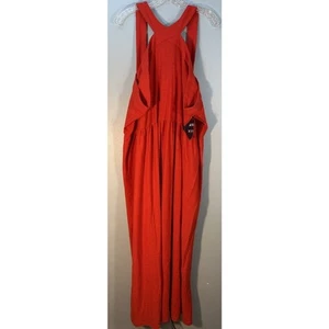 Ava & Viv Plus Size 3x Cross Front Sleeveless Adjustable Red Maxi Dress NEW - Picture 1 of 11