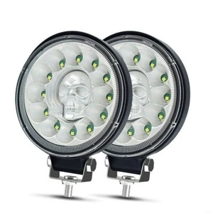 48W 2X LED Luz de Trabajo Camión Todo Carretera Tractor Luces de Inundación Lámpara 12V-24V Redonda  - Imagen 1 de 9