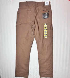 KEY Duck Dungaree Carpenter Pants Relaxed Fit Mens 35x33 (tag 38x36) Workwear - Picture 1 of 15