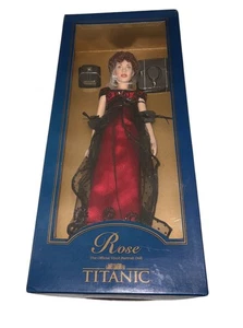 Muñeca de vinilo Franklin Mint Rose Titanic 16" nueva en caja en muy buena condición vestido rojo disfraz de salto - Imagen 1 de 14