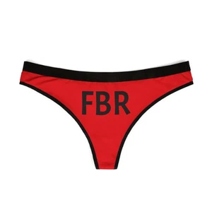 Tanga FBR Cheeky para mujer, ropa interior coqueta, lencería roja AOP, regalo para ella - Imagen 1 de 5