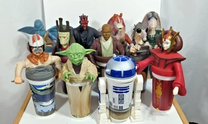 11 Star Wars Episode I Phantom Menace Cups & Topper 1999 Yoda R2D2 Darth Maul - Picture 1 of 18