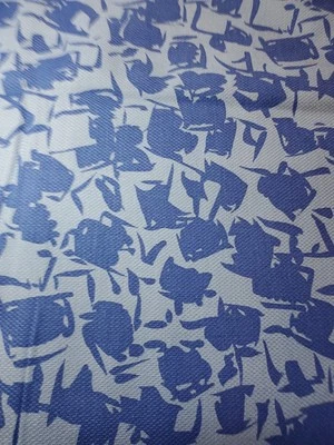 Vintage Sewing Fabric Pique 2 Tone Blue Cracked Ice 2ydsx36" Textured Cotton - Image 1 of 4
