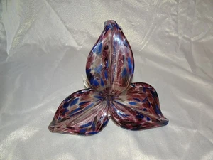 Murano FABRIQUE E-N ITALIE Art Glass Spiral Hand Blown Flower - Picture 1 of 5