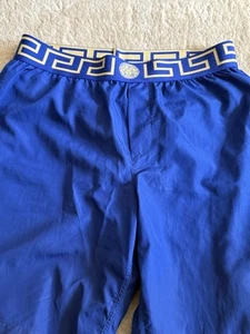 Versace Gianni Men’s Blue Silky Swim Shorts Excellent Condition 30-32" Waist - Picture 1 of 5
